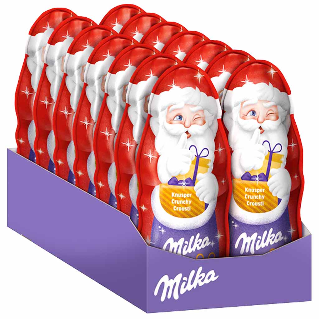 Milka Weihnachtsmann Knusper 14x95g, 7622210588432, 7622210588463