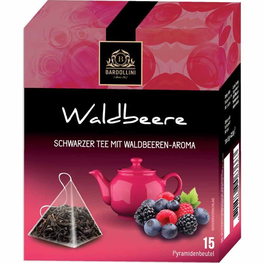 Bardollini Schwarzer Tee mit Waldbeeren-Aroma 15 Tassen 22,5g MHD 28.02.27