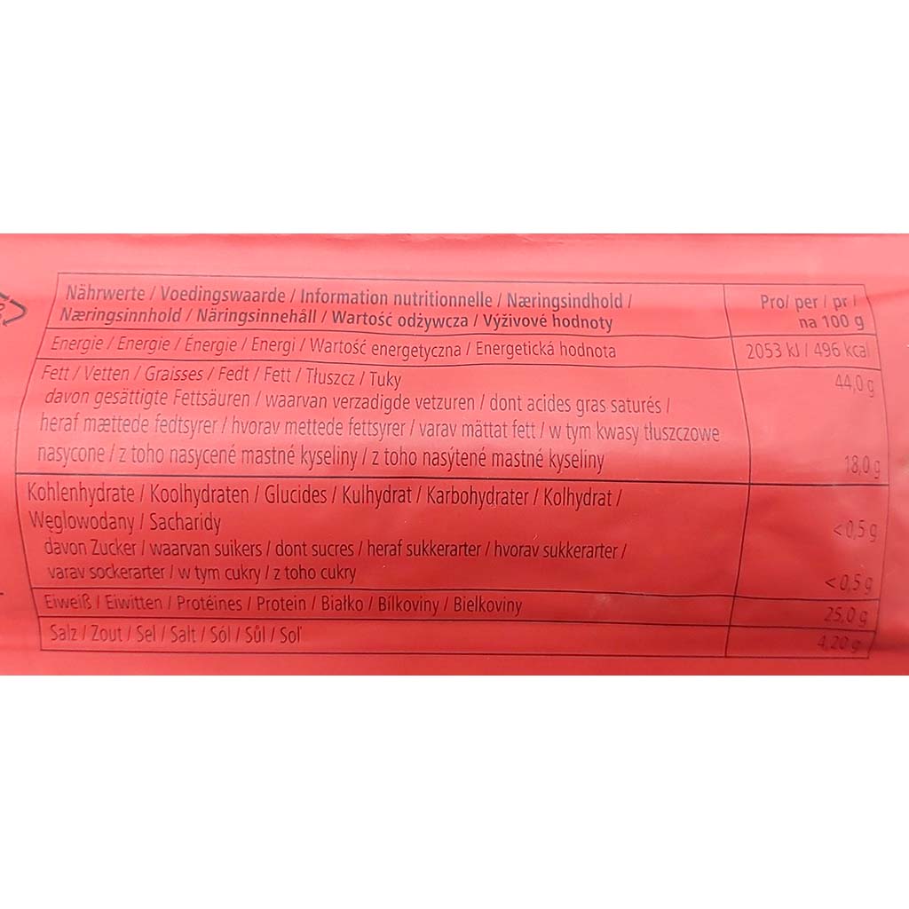 BiFi The Original Chorizo mit Paprika 5er Pack 100g Nährwerte