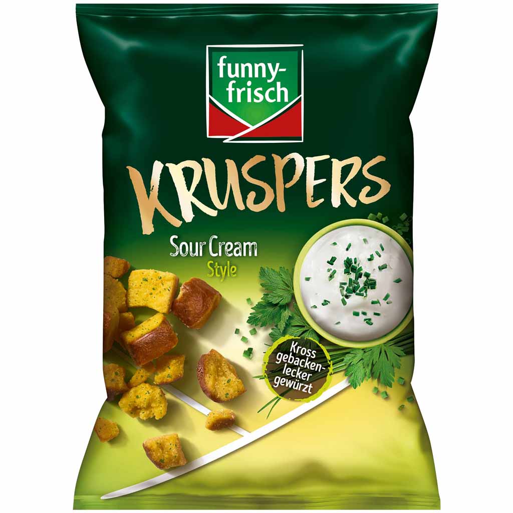 funny frisch Kruspers Sour Cream Style 120g MHD 19.01.26