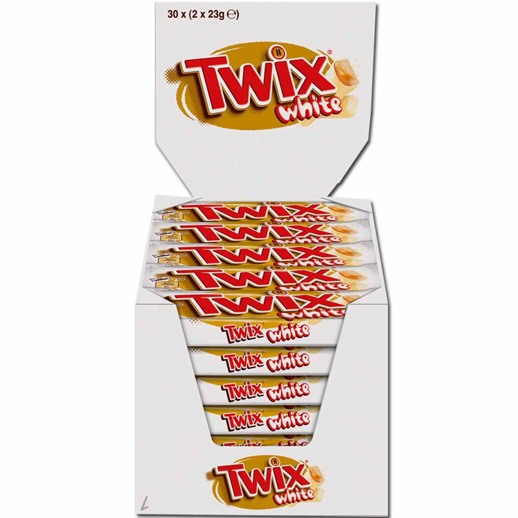 Twix white Doppelriegel 30x46g=1380g MHD 08.02.26