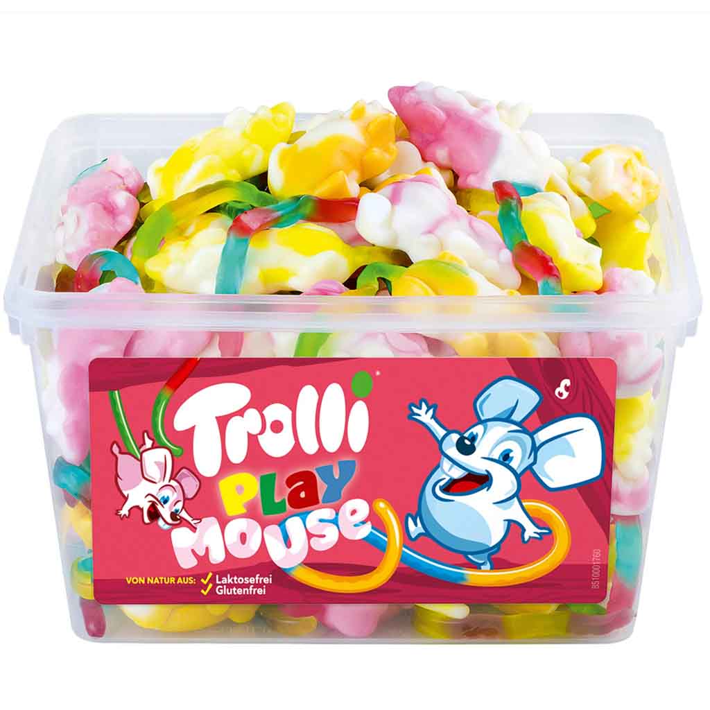 Trolli Play Mouse Schaumzucker & Fruchtgummi 75er 1200g MHD 09.04.27