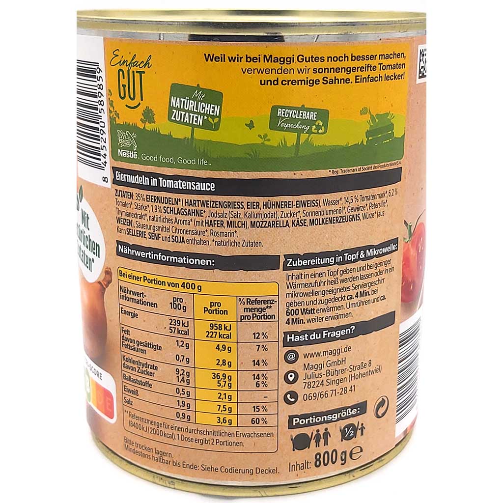 Maggi Penne mit Tomate-Mozzarella 800g 8445290589859