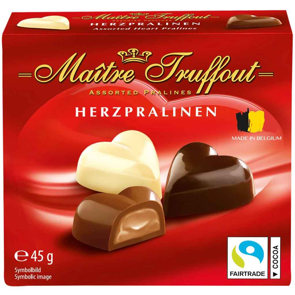 Maitre Truffout Herzpralinen 45g MHD 28.10.26