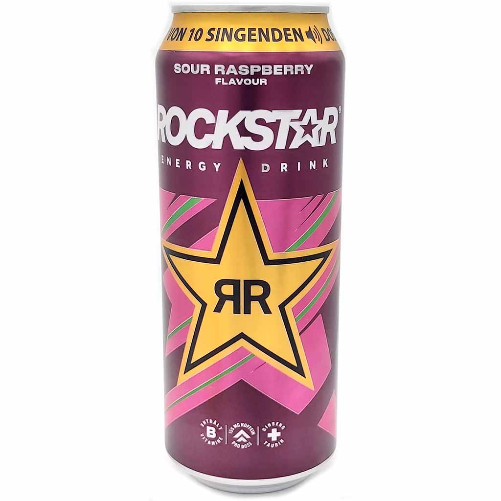 12x Rockstar Energy Drink Sour Raspberry Dosen 12x500ml=6L , 4060800178718, 4060800178701
