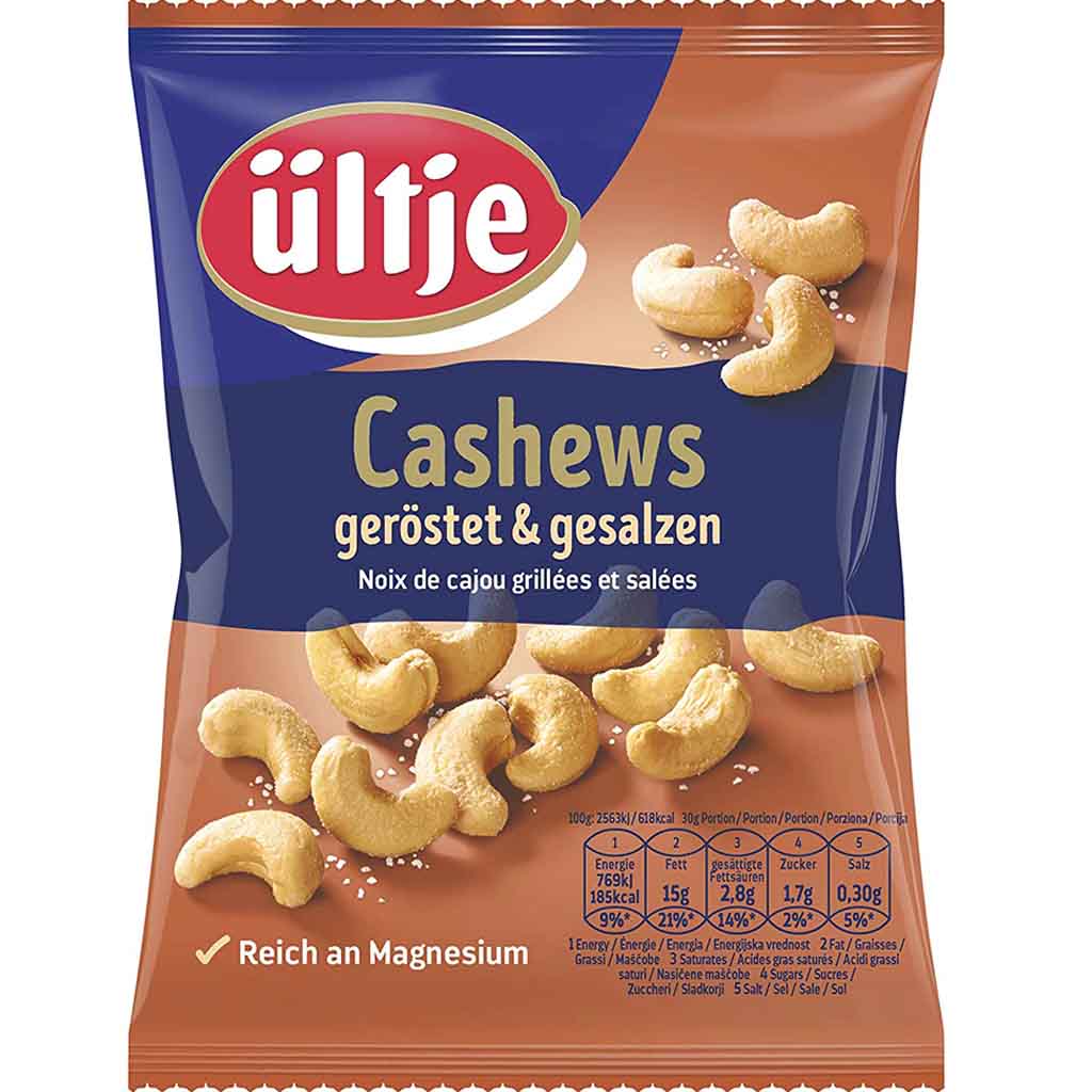 ültje Cashews geröstet & gesalzen 150g MHD 30.07.26