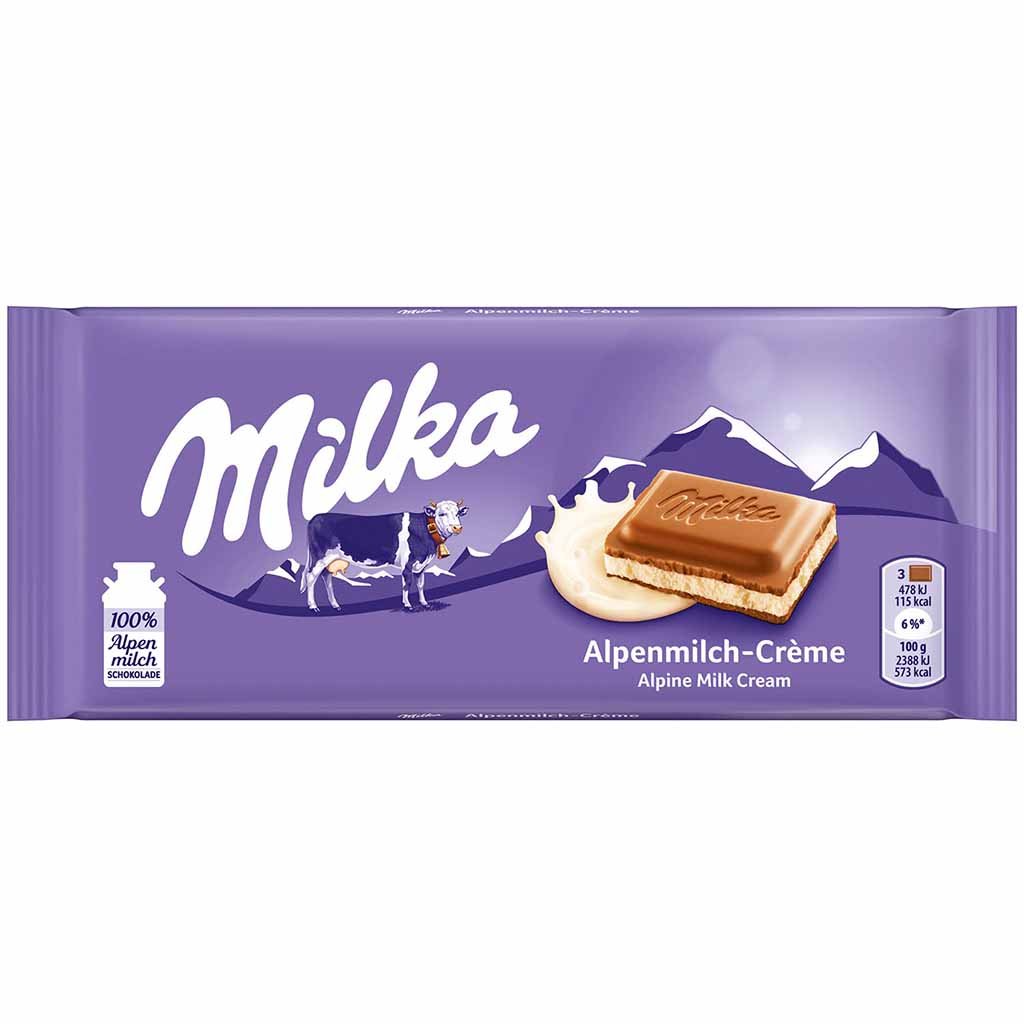 Milka Tafelschokolade Alpenmilch-Creme 100g MHD 28.09.25