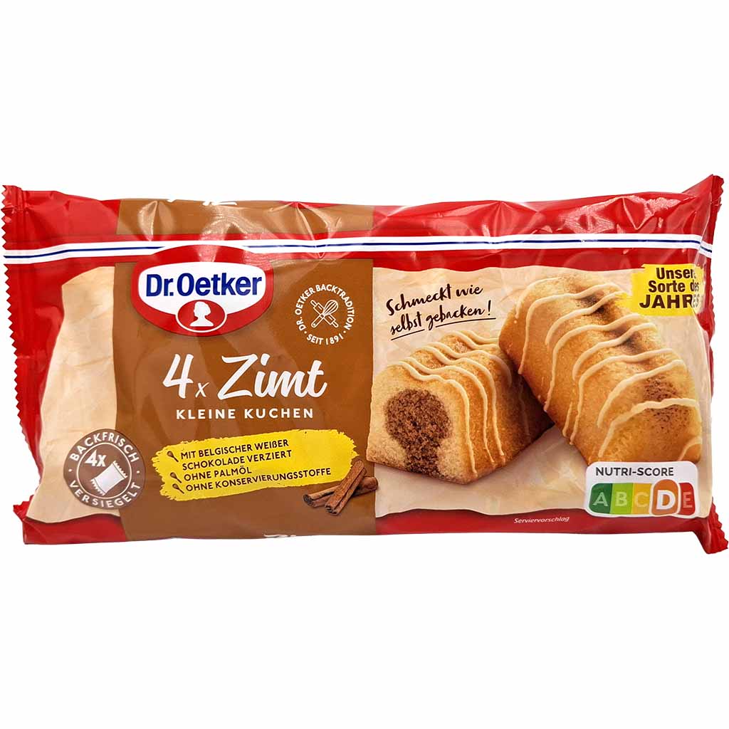 Dr.Oetker 4 x Zimt kleine Kuchen 140g MHD 24.10.25