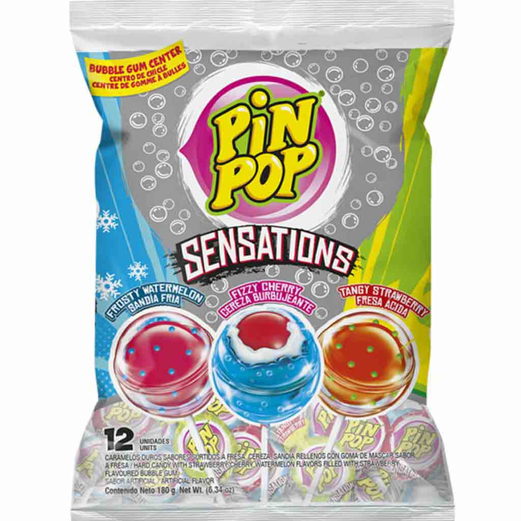 Pin Pop Sensations Lutscher 12er 180g MHD 12.12.26