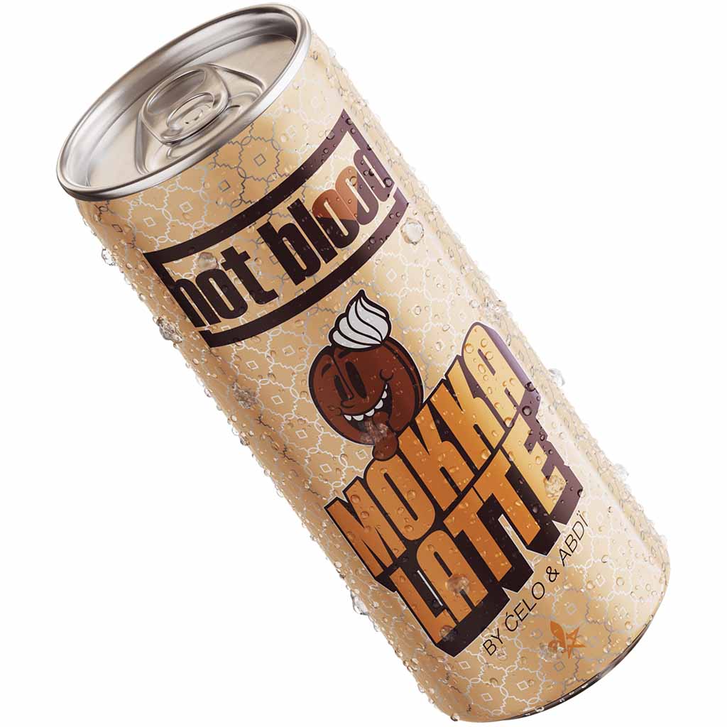 Hot Blood Mokka Latte by Celo und Abdi 24 Dosen mit je 250ml   6 Liter