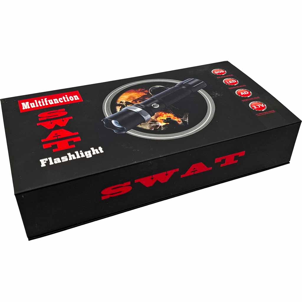 LED-Taschenlampe mit Zoom und 2 Akkus