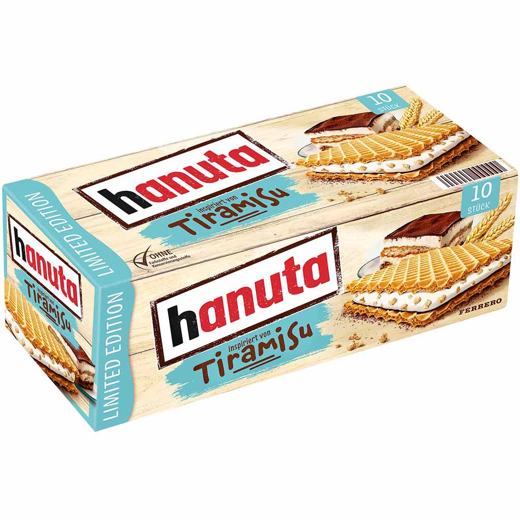 Hanuta Tiramisu Waffelschnitte 10er Pack 220g Limited Edition