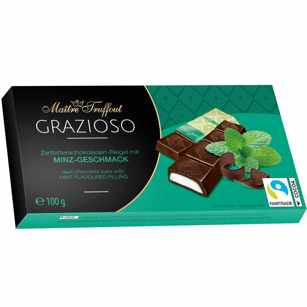 Maître Truffout Grazioso Minz-Geschmack 100g MHD 13.02.27