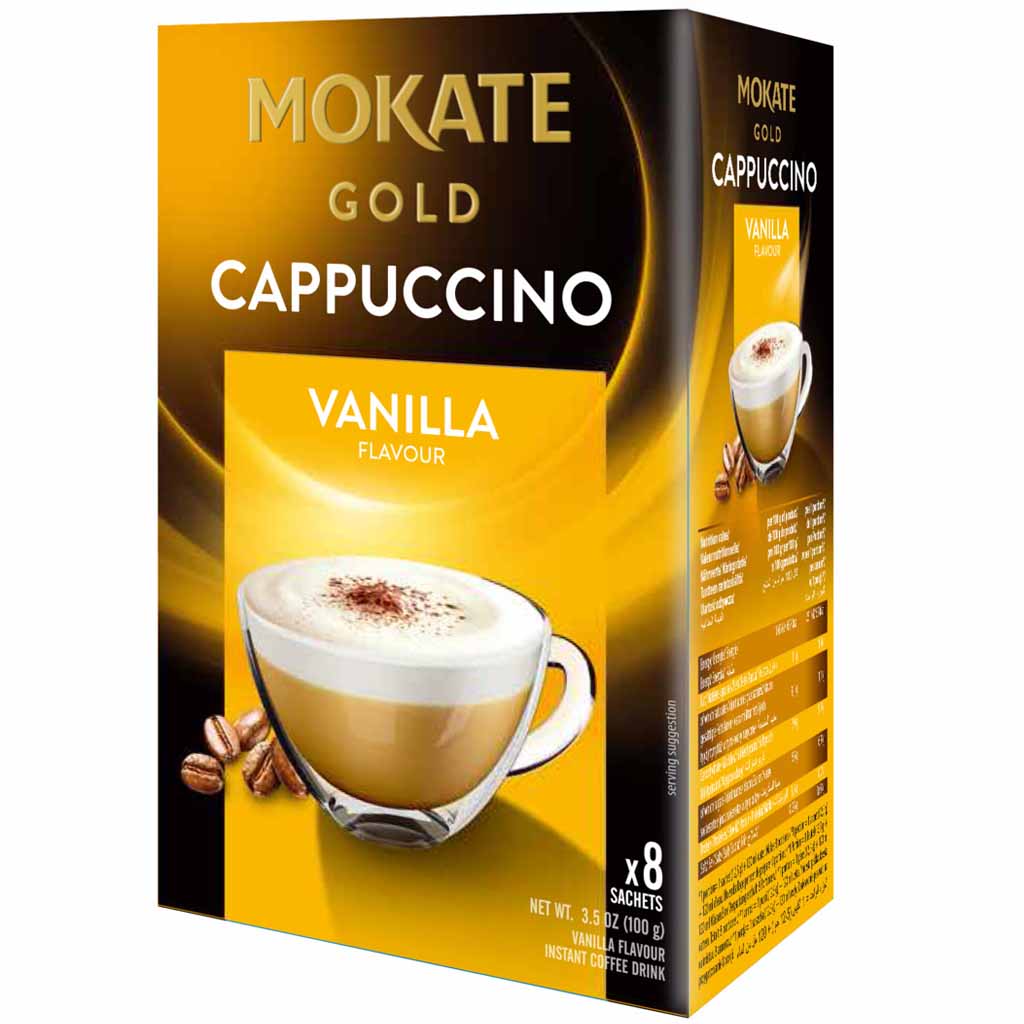 Mokate Gold Cappoccino Vanilla Kaffegetränk 8 Tassen 100g MHD 29.04.27