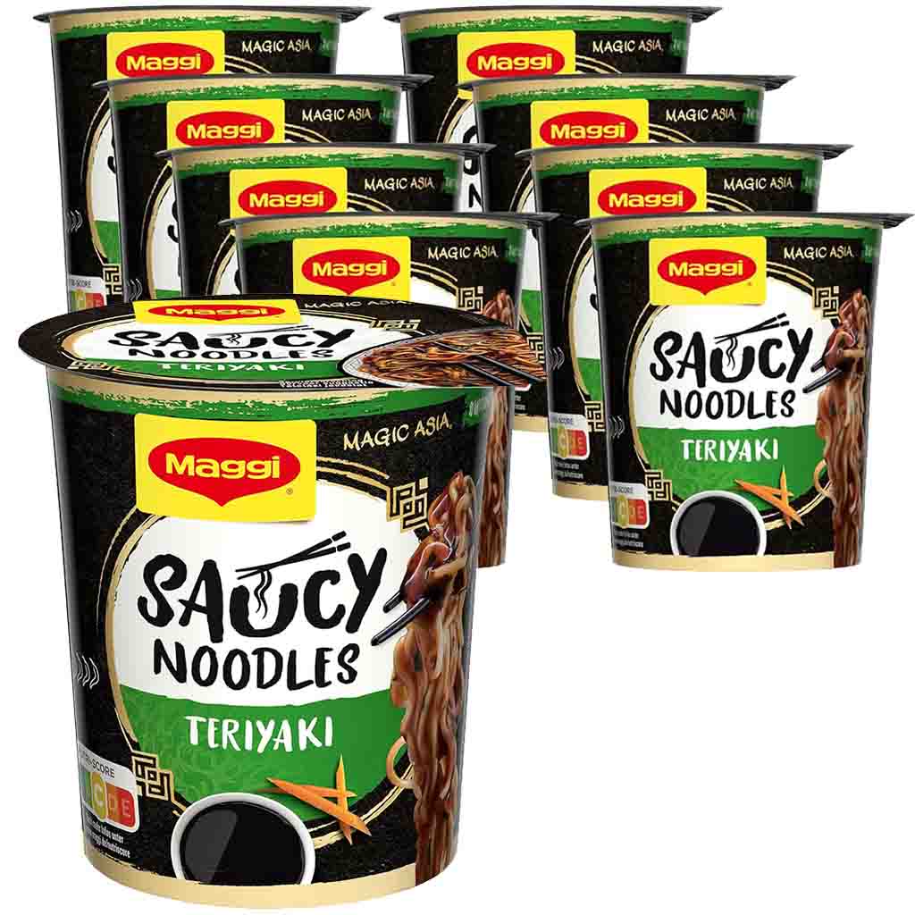 8x Maggi Magic Asia Saucy Noodles Teryaki á 75g=600g MHD 30.12.25