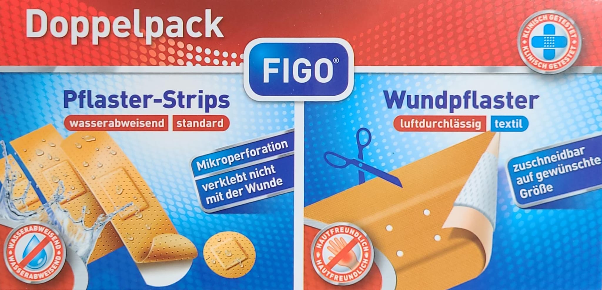 Wundpflaster  Pflaster-Strips Doppelpack 21er Pack MHD 30.09.27