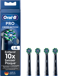 Oral-B Aufsteckbürsten PRO CrossAction schwarz, 4 Stück