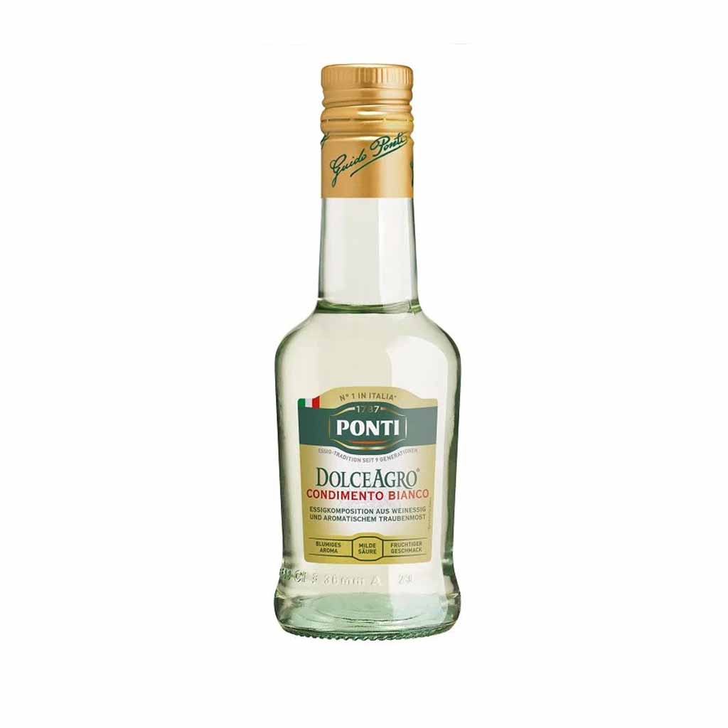 Ponti Weißweinessig  Dolce Agro Condimento Bianco 250 ml MHD 30.06.27