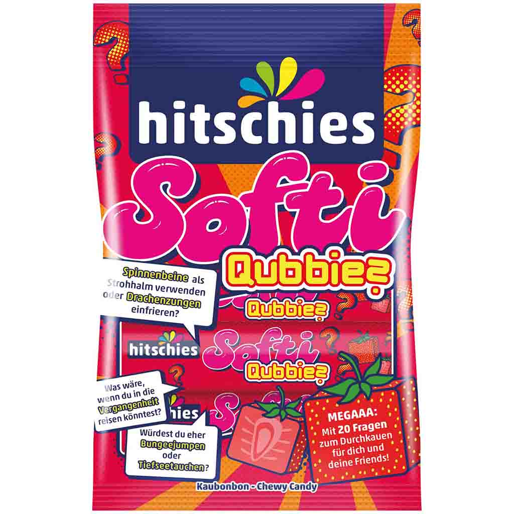 Hitschler hitschies Softi Qubbies Erdbeere 80g MHD 30.09.26
