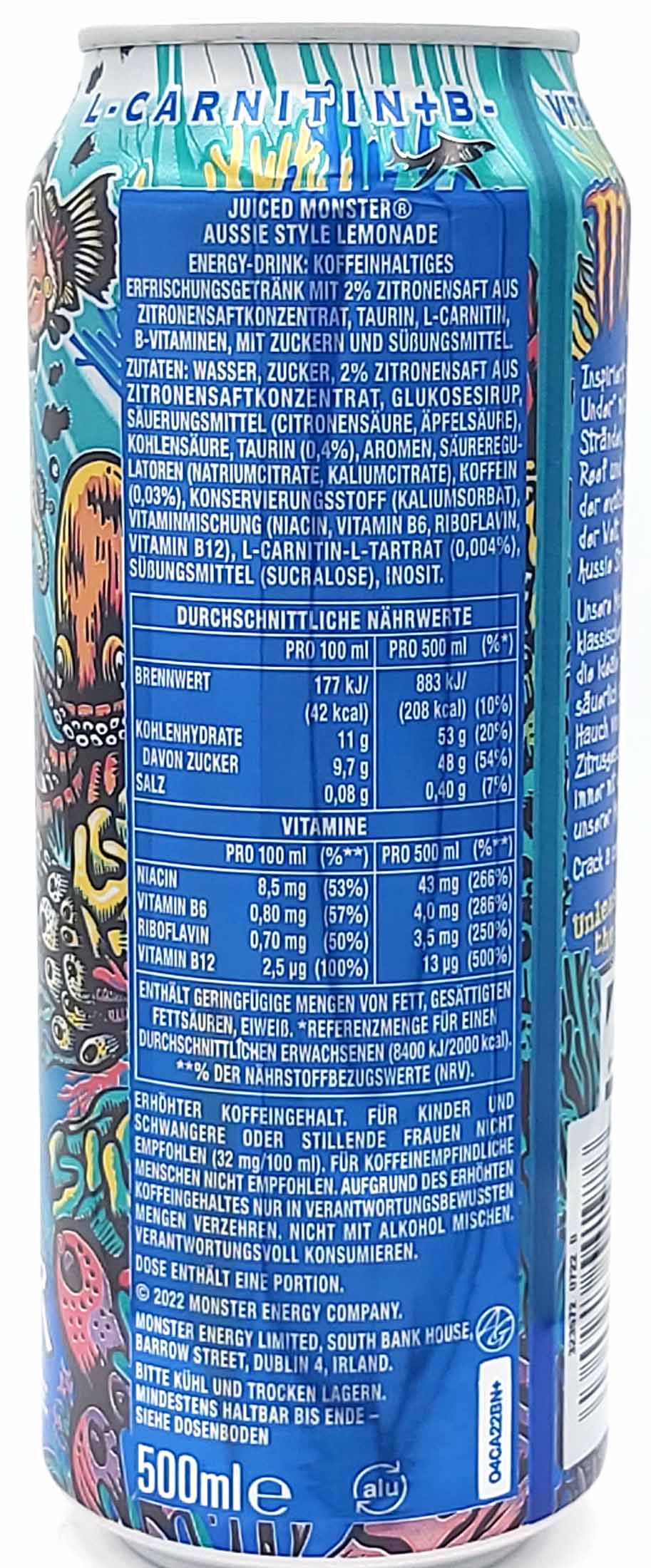 Monster Juiced Aussie Lemonades Style, front, 5060947541986