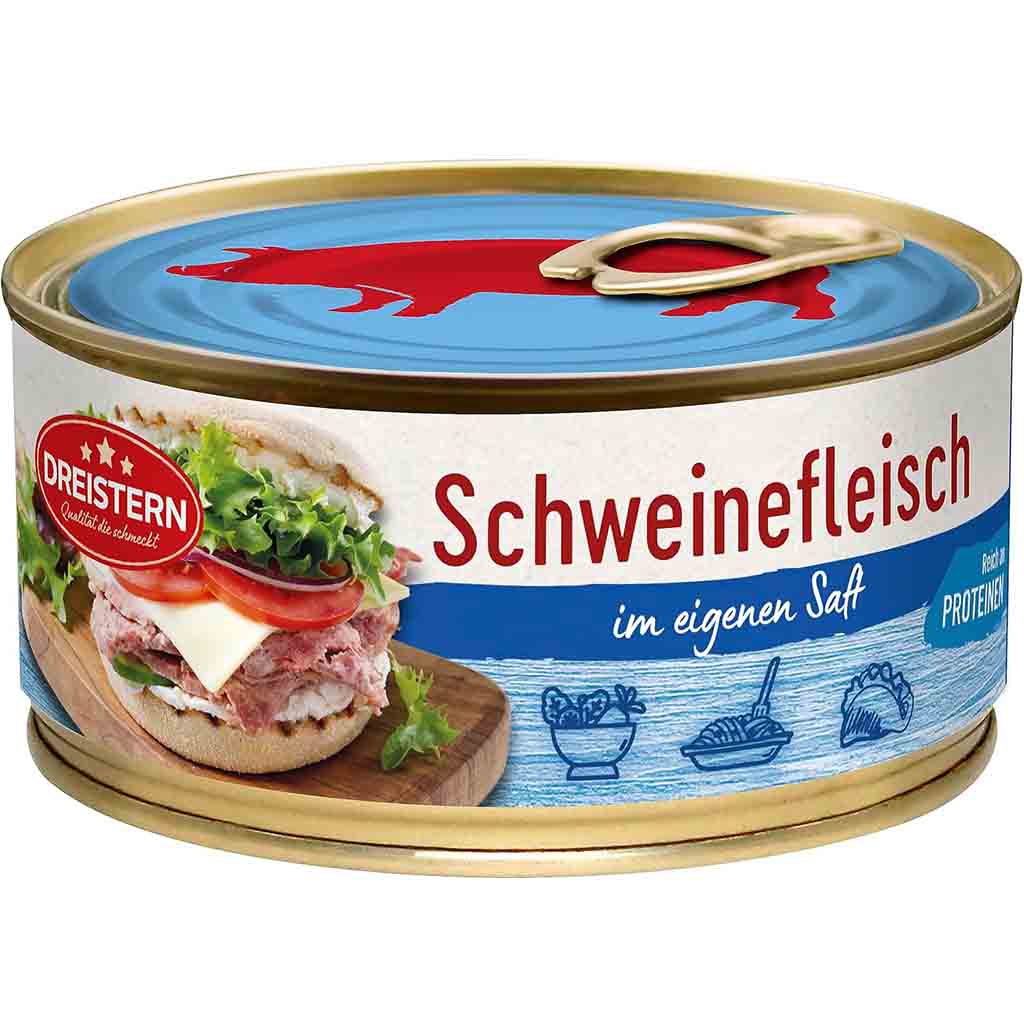 https://www.lebensmittel-sonderposten.de/media/image/95/0e/0b/Dreistern_Schweinefleisch_eigenen_Saft_300g_front_96dpi.jpg