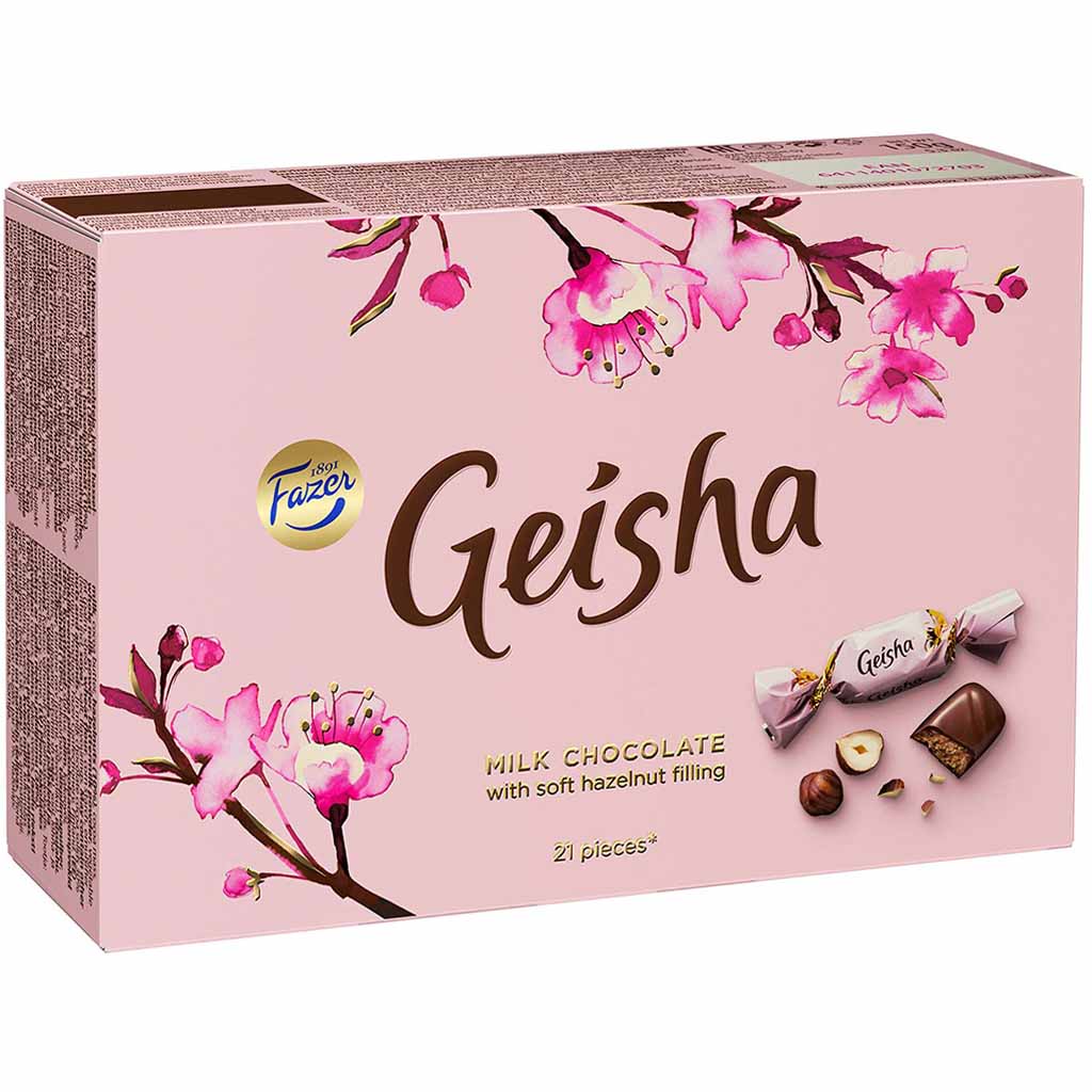 Fazer Geisha Pralinen mit Haselnussfüllung 150g MHD 05.09.26