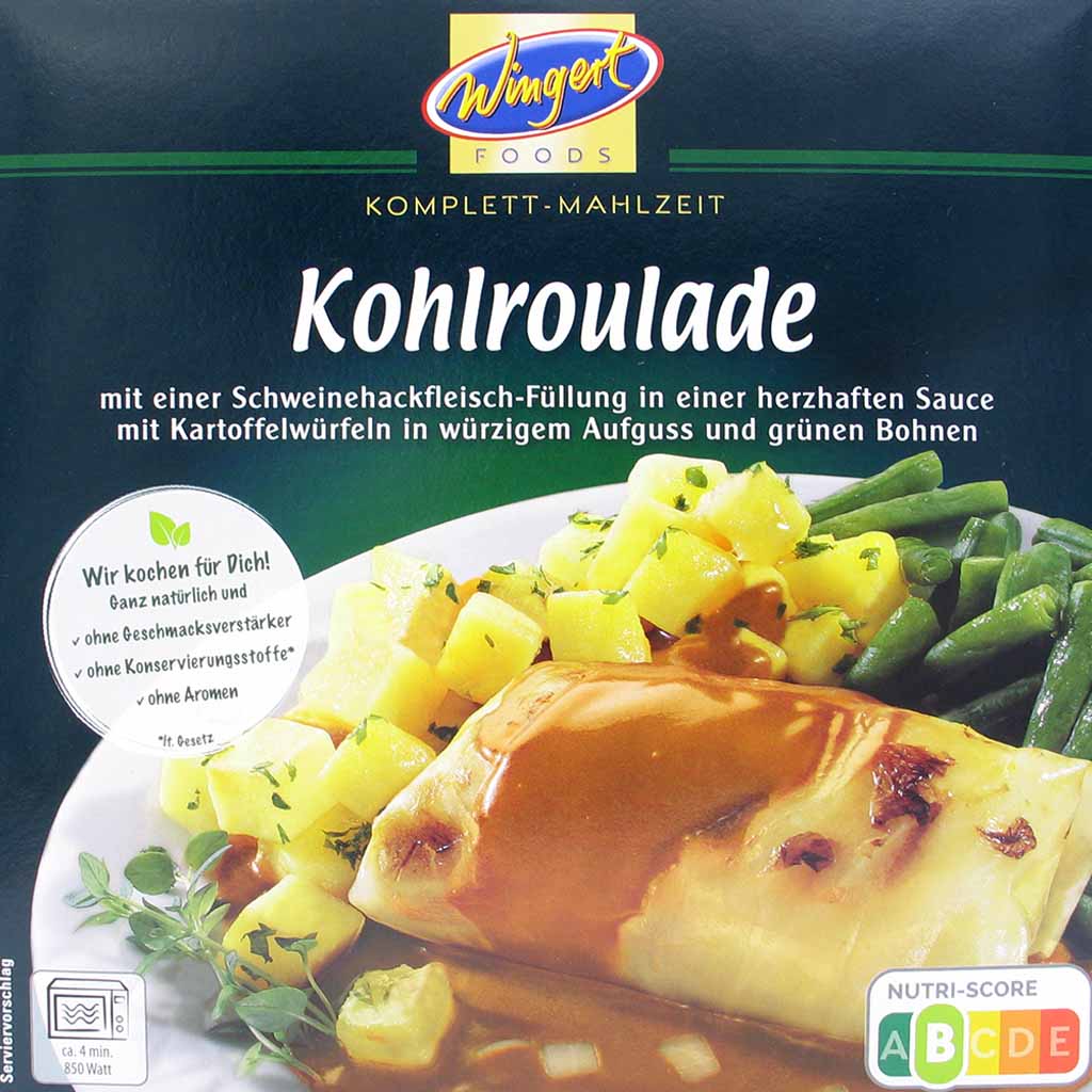 Wingert Fertiggericht Kohlroulade 480g MHD 26.01.27