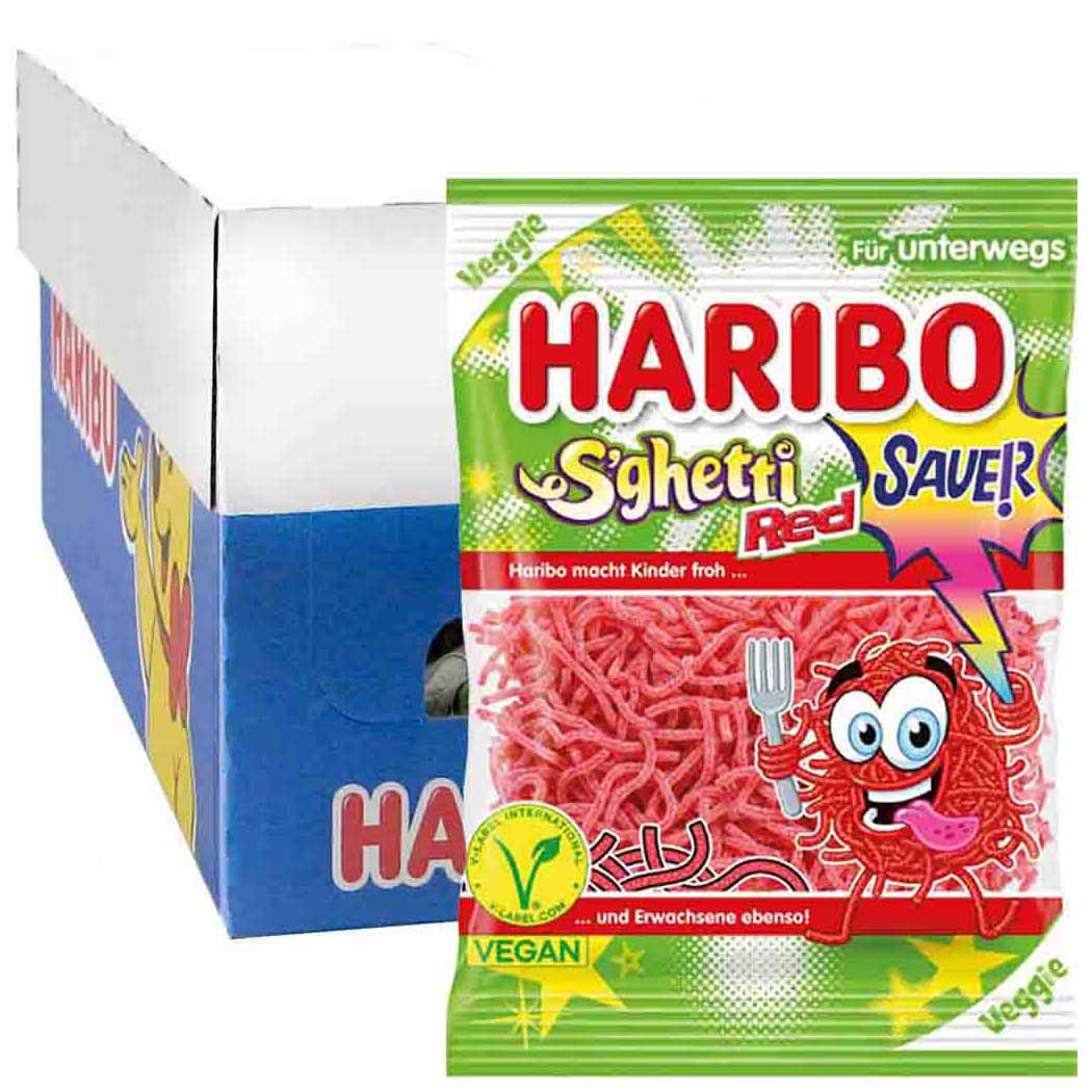 Haribo Spaghetti Red sauer 20x85g=1700g MHD 30.03.26