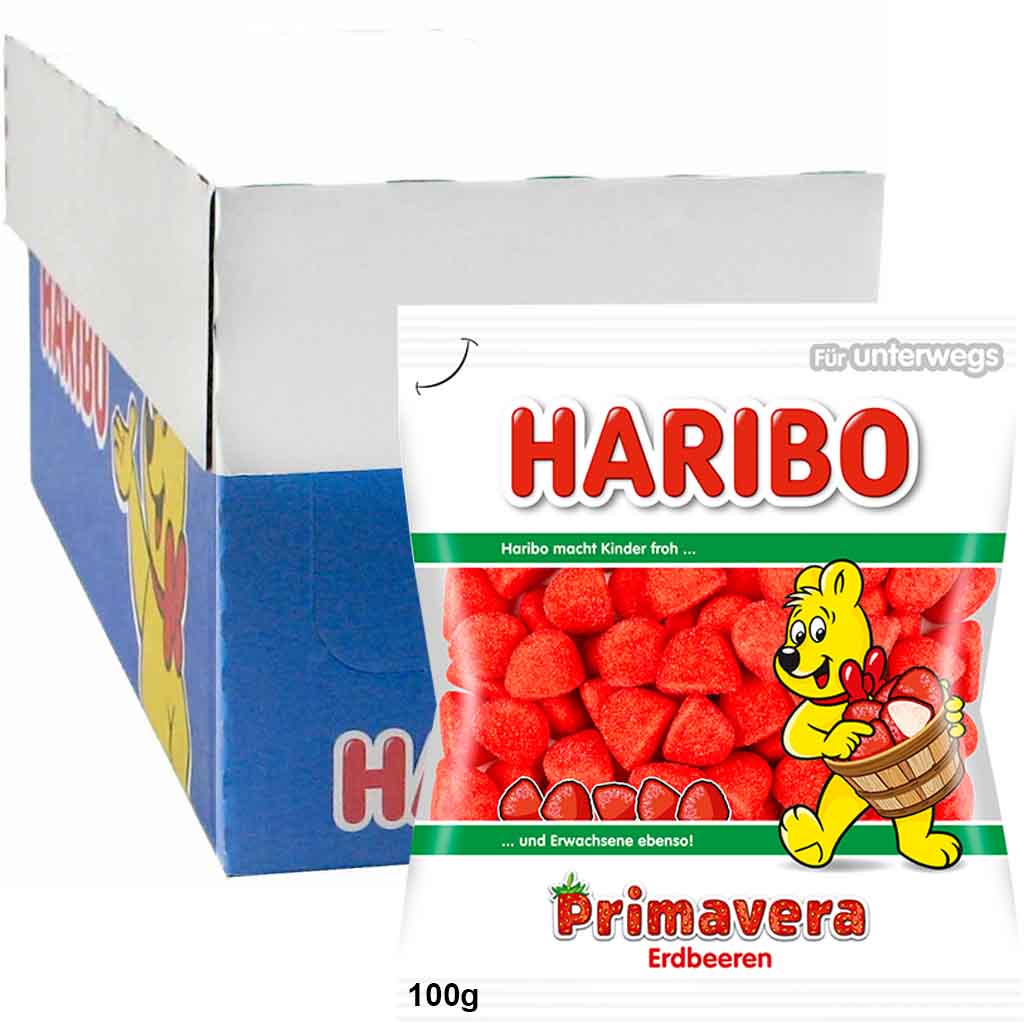 Haribo Primavera Erdbeeren 16x100g=1,6kg MHD 30.09.26