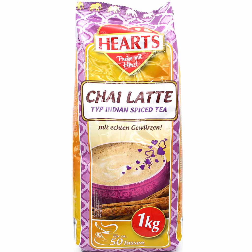 Hearts Chai Latte Indian Spiced Tea 1000g MHD 09.12.26