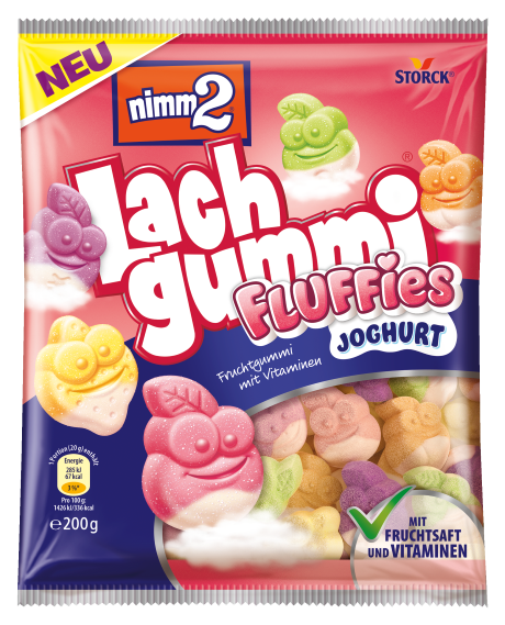 Storck nimm2 Lachgummi Fluffies Joghurt 200g MHD 30.05.26