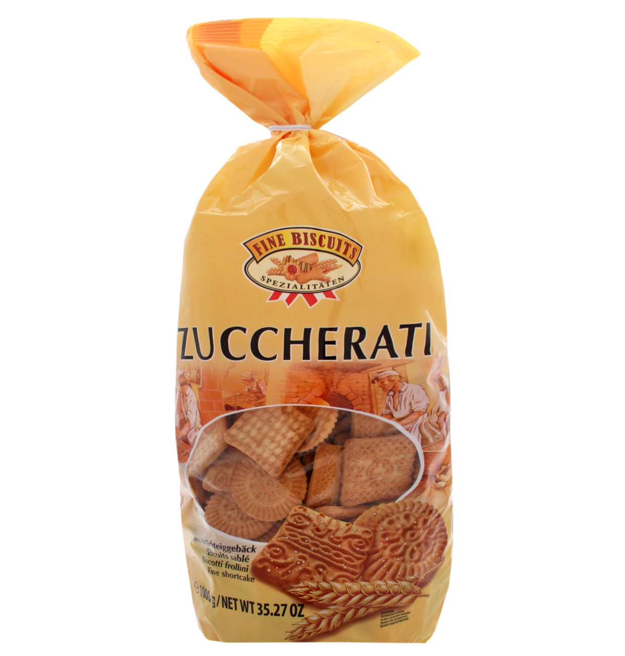 Fine Biscuits Zuccherati Mürbteiggebäck mit grobkörnigem Zucker 1kg MHD 11.10.26