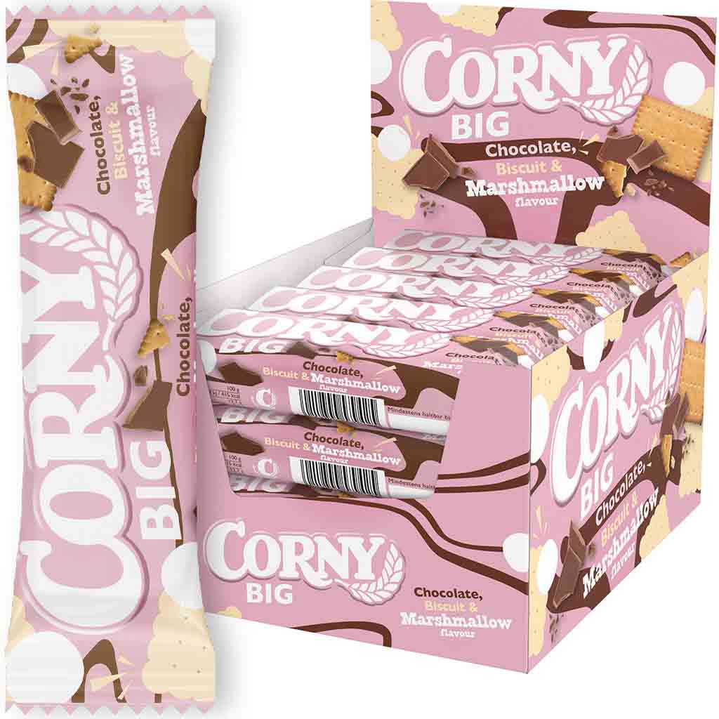 Corny Big Chocolate Biscuit & Marshmallow 24x40g=960g MHD 10.09.26