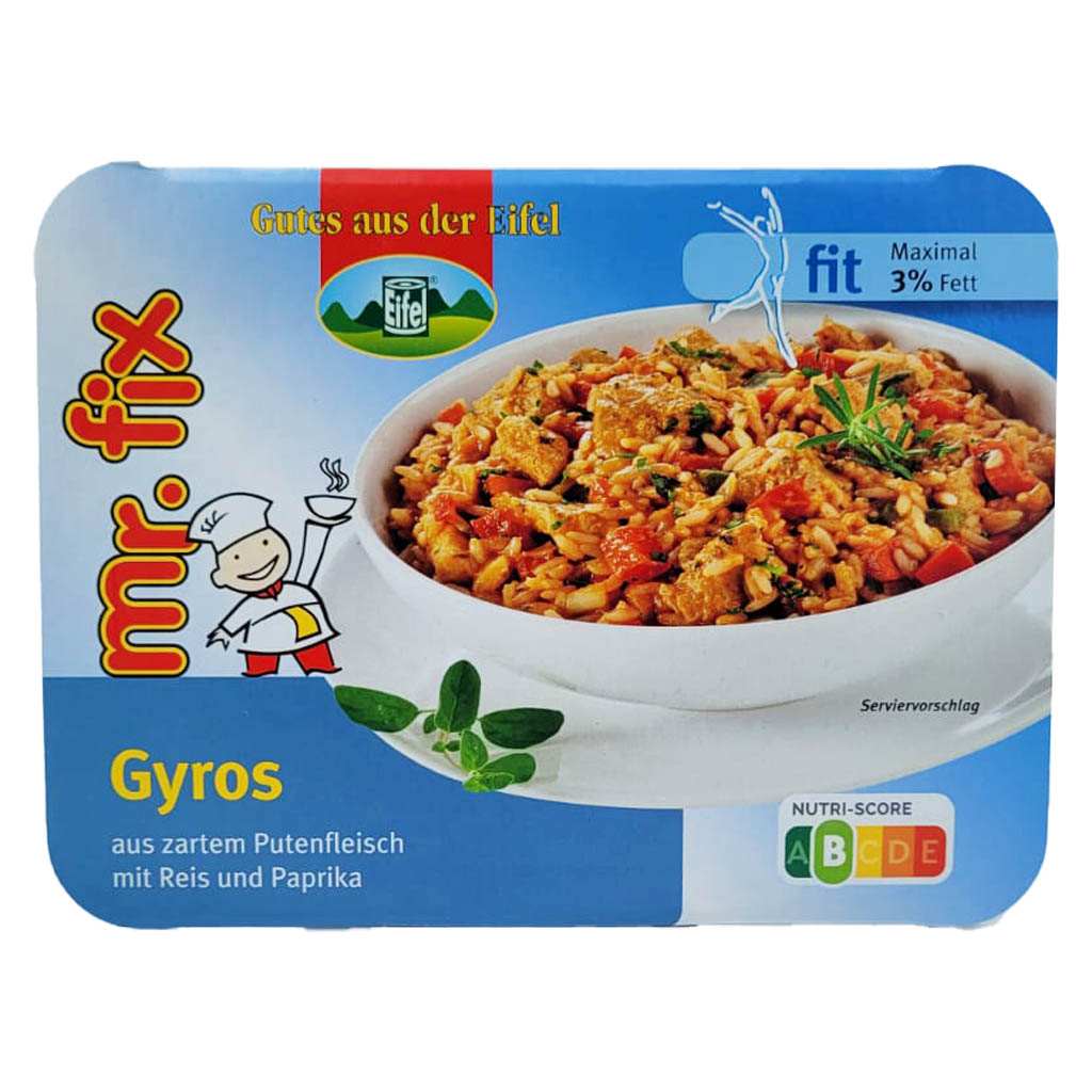 Gutes aus der Eifel mr.fix Gyros mit Putenfleisch 350g MHD 01.03.27