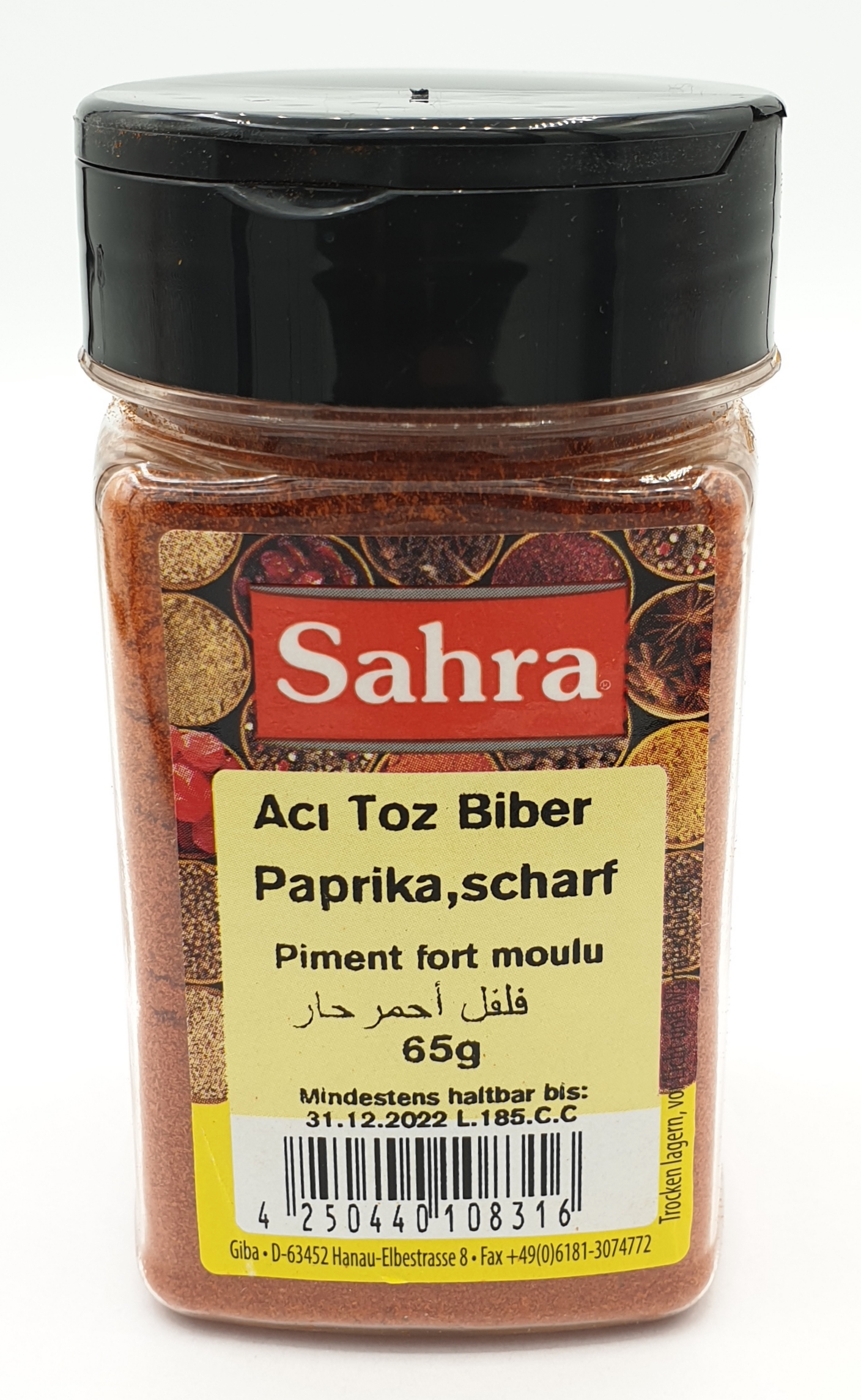 Sahra Paprika scharf piment fort moulu 65g MHD 30.06.27