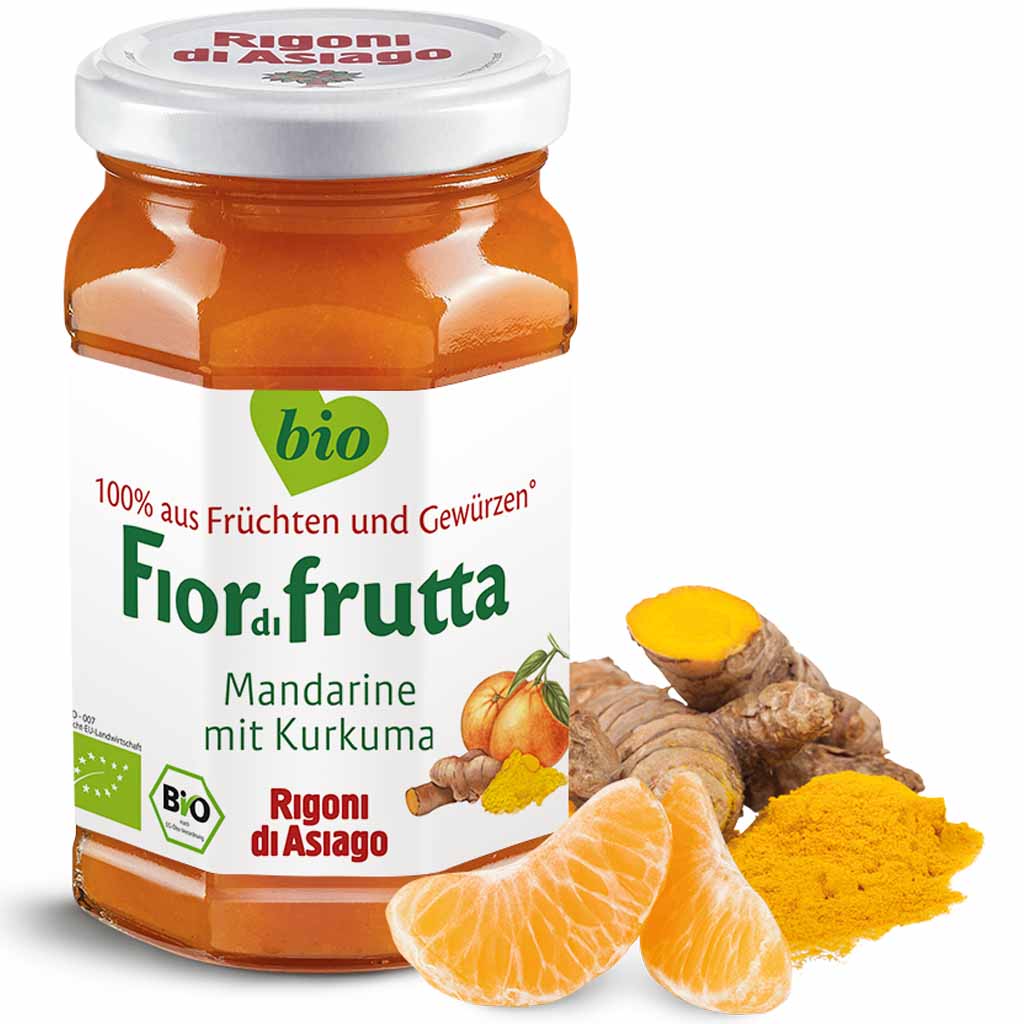 Fior di frutta Mandarine mit Kurkuma Bio Fruchtaufstrich 260g MHD 22.04.28