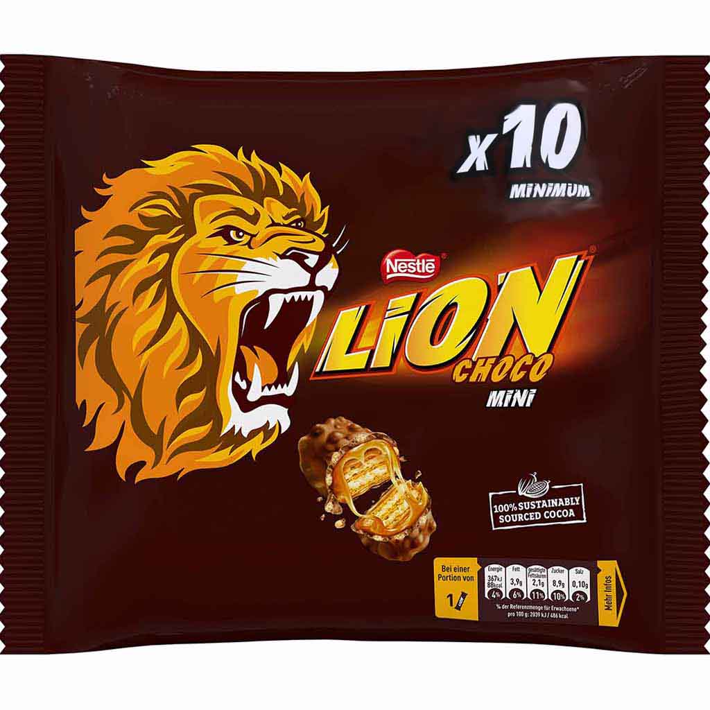 Lion Mini Choco Schokoladenriegel 10er 198g MHD 30.08.26