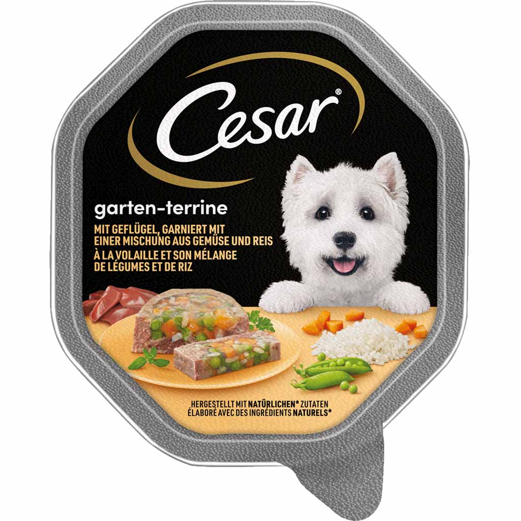 14x Cesar Garten-Terrine mit Geflügel, Gemüse und Reis á 150g=2,1kg MHD 12.06.27