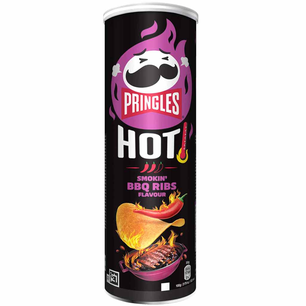 Pringles HOT Smokin' BBQ Ribs 160g GTIN 5053990175949