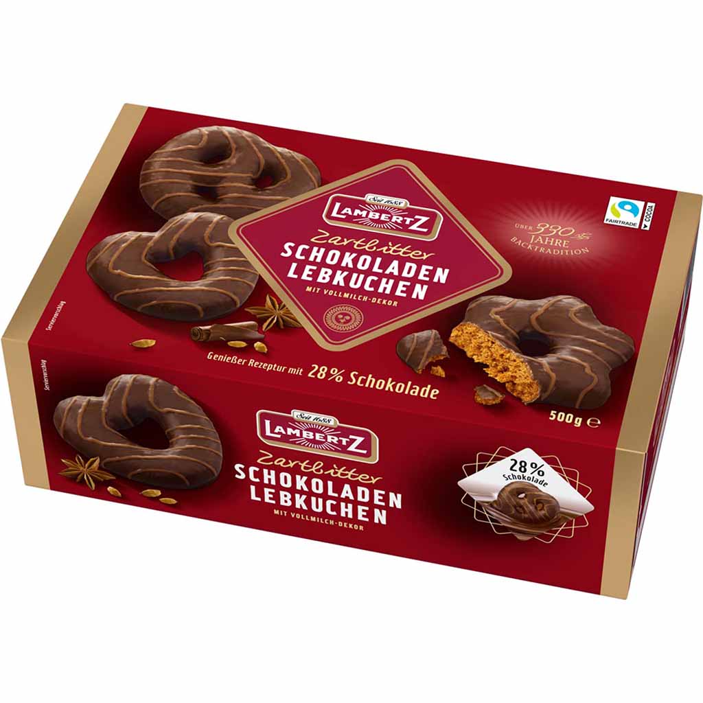 Lambertz Schokoladen Lebkuchen Zartbitter 500g MHD 30.05.26