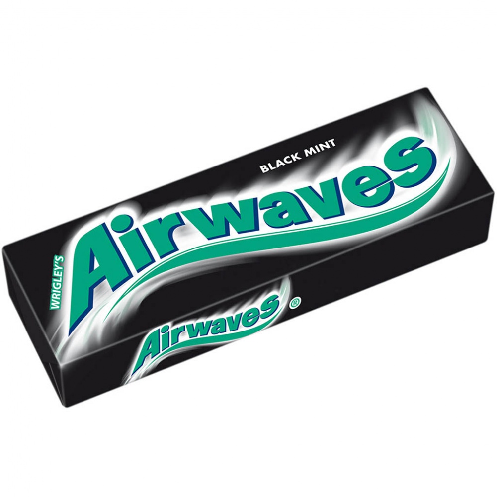 30x Wrigleys Airwaves Black Mint á 14g=300 Kaugummi Dragees MHD 21.03.26