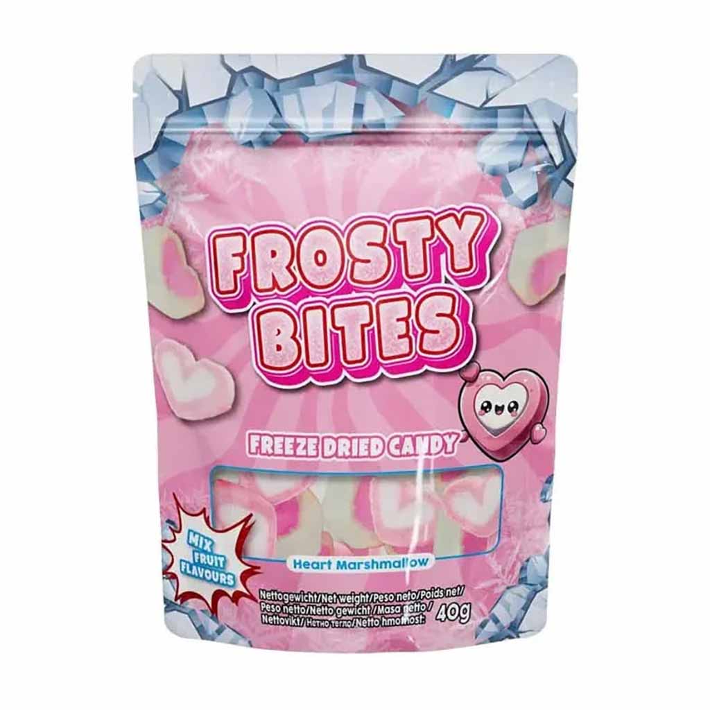 Frosty Bites Heart Marshmallow 40g MHD 29.05.27