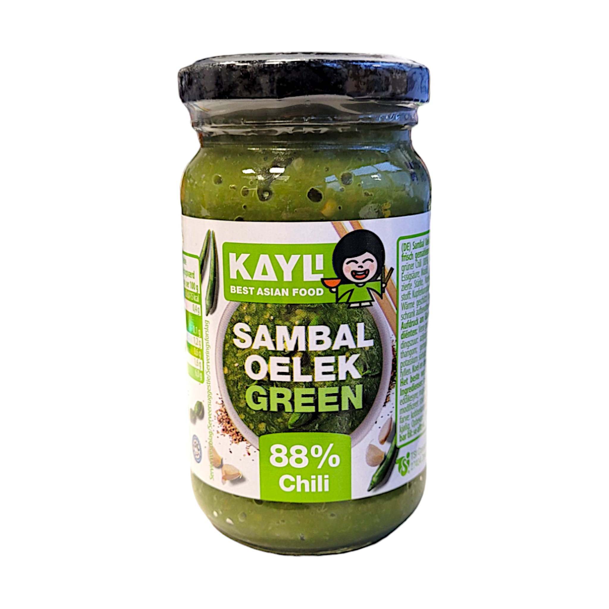 Kay-Li Sambal Oelek Green 88% Chili 200g MHD 09.11.25
