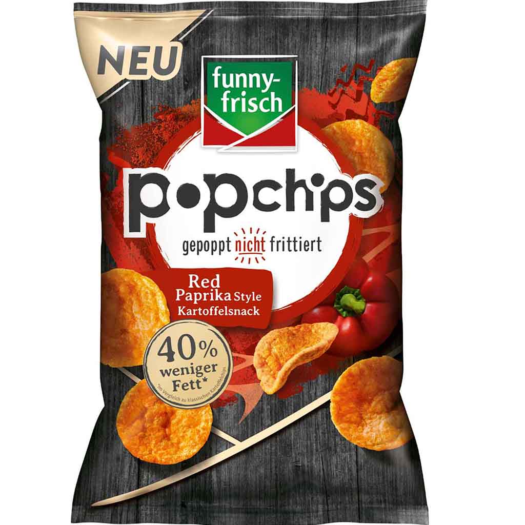 funny frisch Popchips Red Paprika Style 80g MHD 24.11.25