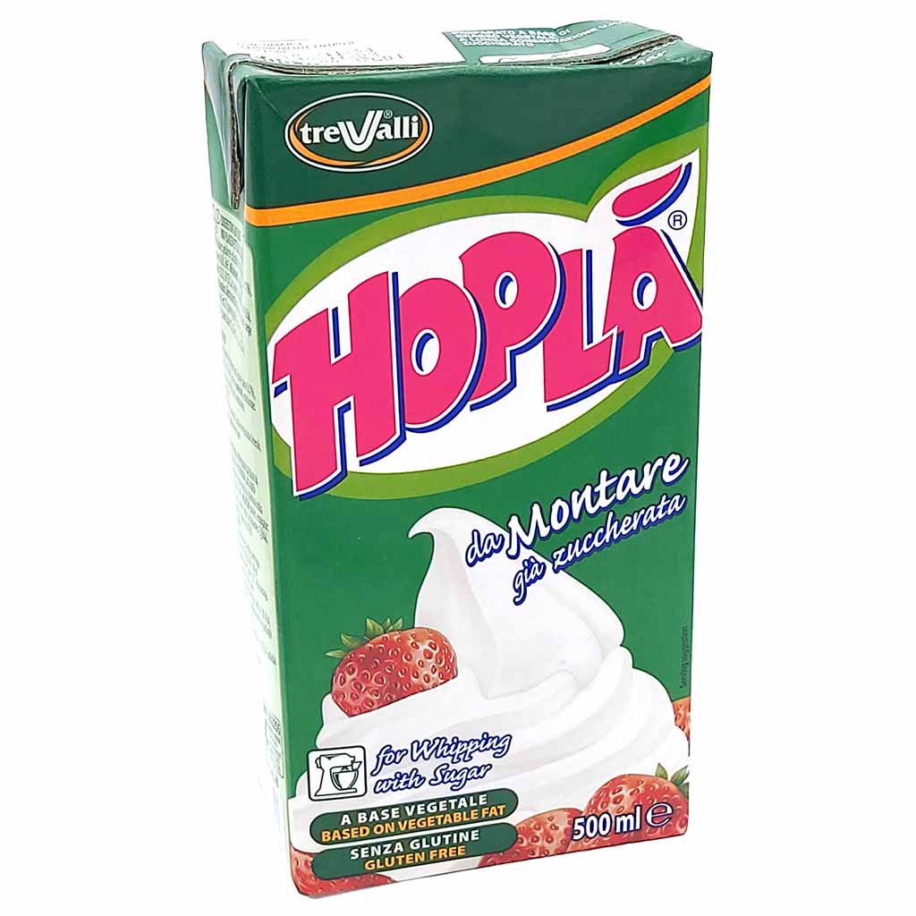 Hopla da Montare mit Zucker 500ml - Verwendungshinweis - wie Schlagsahne zu verwenden