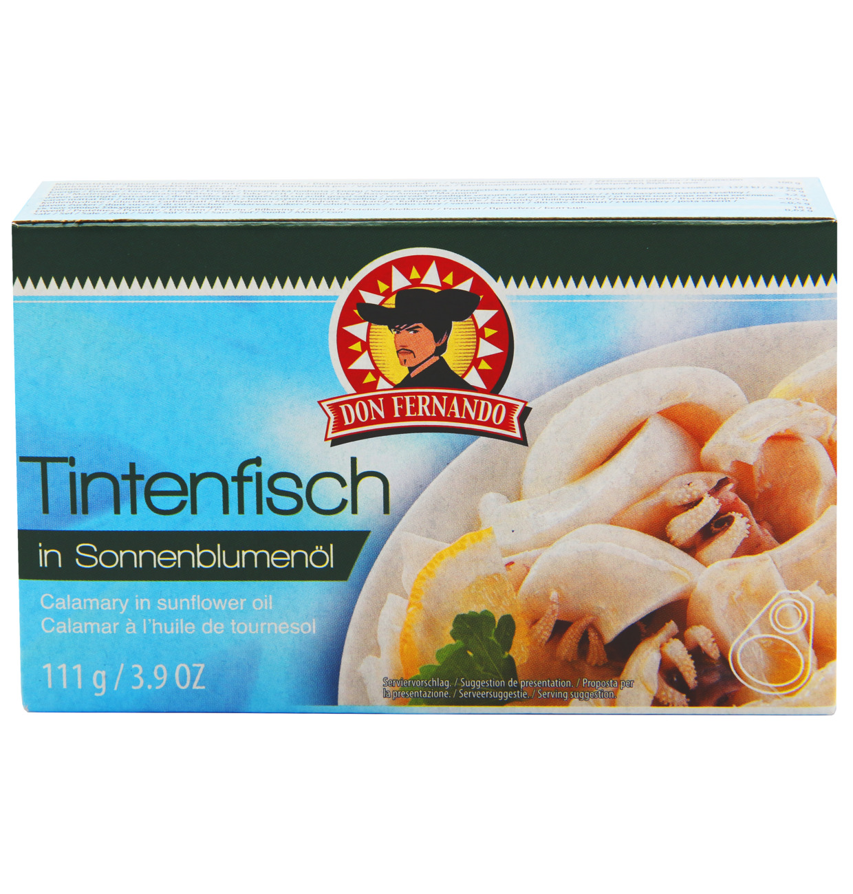 Don Fernando Tintenfisch in Sonnenblumenöl 111g MHD 16.05.30