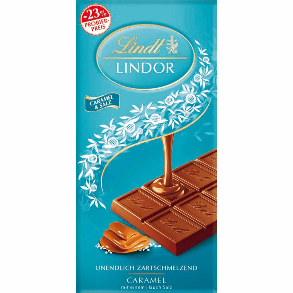 Lindt Lindor Tafelschokolade Caramel & Salz 100g MHD 31.03.26