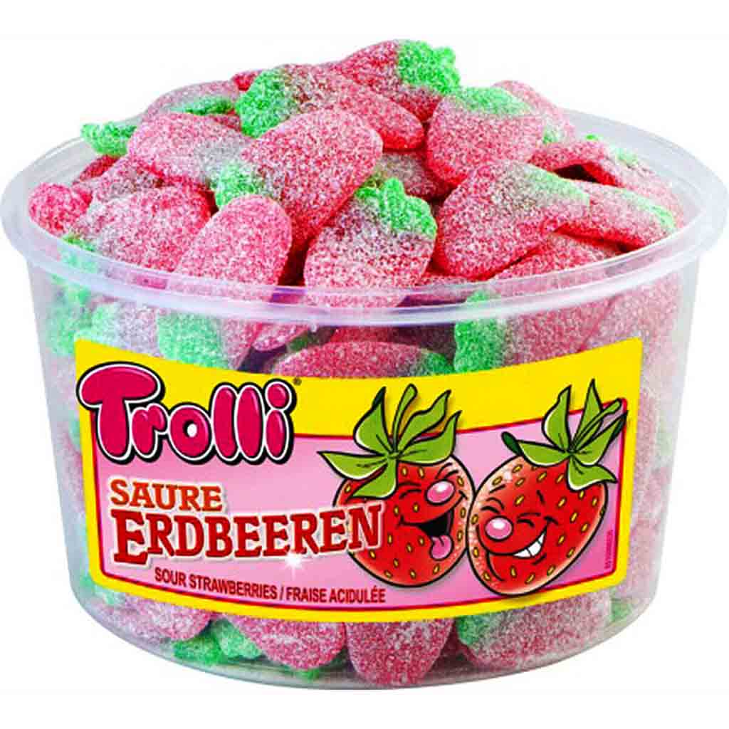 Trolli Saure Erdbeeren 150er 1200g MHD 06.12.26
