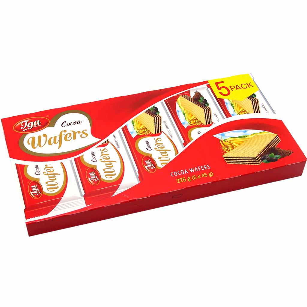 IGA Waffeln Kakaocreme 5er 225g MHD 25.02.26