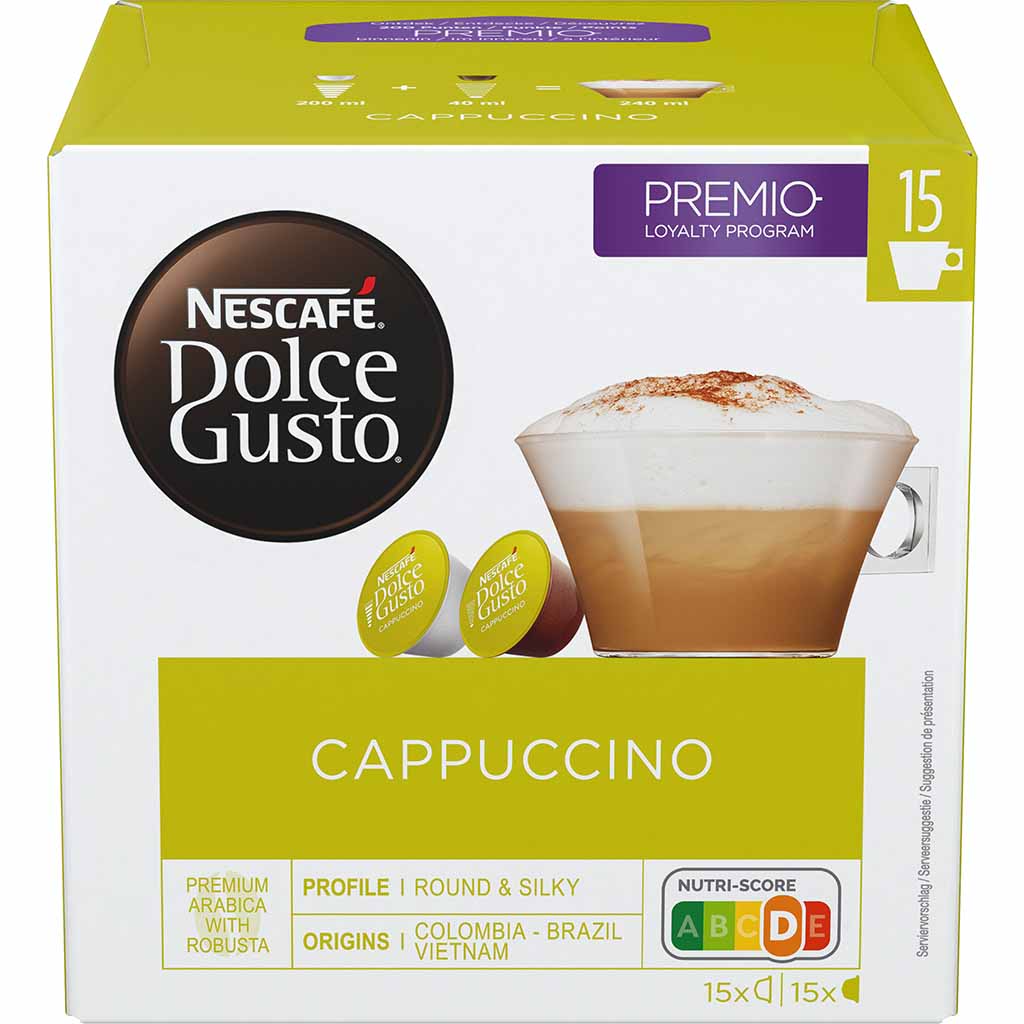 Nescafe Dolce Gusto Kapseln Cappuccino 15 Tassen 349,5g MHD 30.03.26